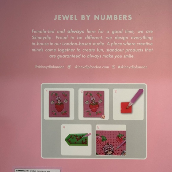Skinnydip STRAWBERRY SHORTCAKE Jewel by Numbers Kit Diamond Art Painting NEW! - Picture 6 of 10